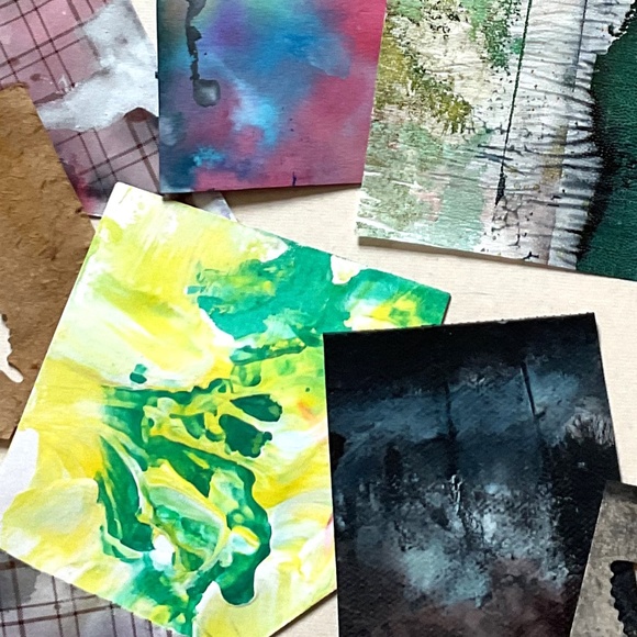 Junk Journal Pack  15+ Hand painted Pieces, Great for scrapbooking, collage - Picture 9 of 11